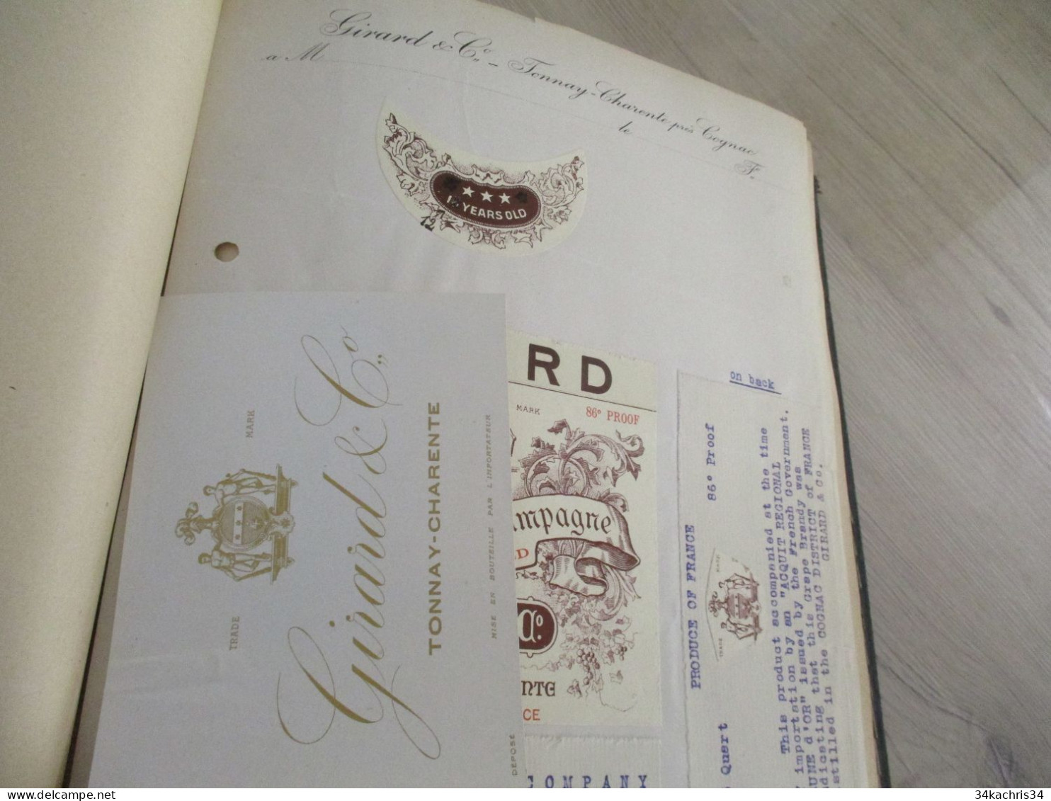 Livre des étiquettes et monopoles concédés Surtout Charente Cognac + de 100 documents