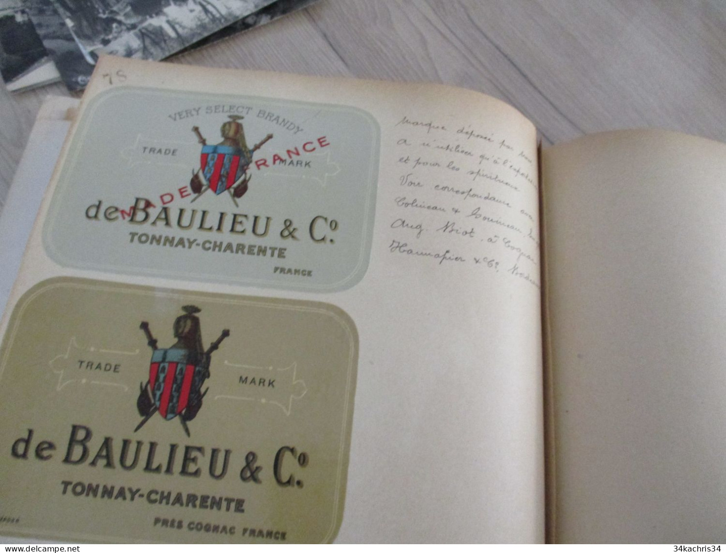 Livre des étiquettes et monopoles concédés Surtout Charente Cognac + de 100 documents