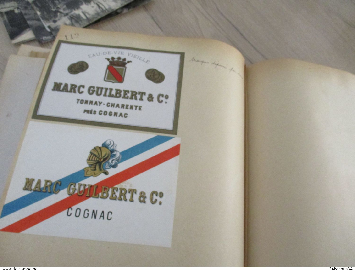 Livre des étiquettes et monopoles concédés Surtout Charente Cognac + de 100 documents