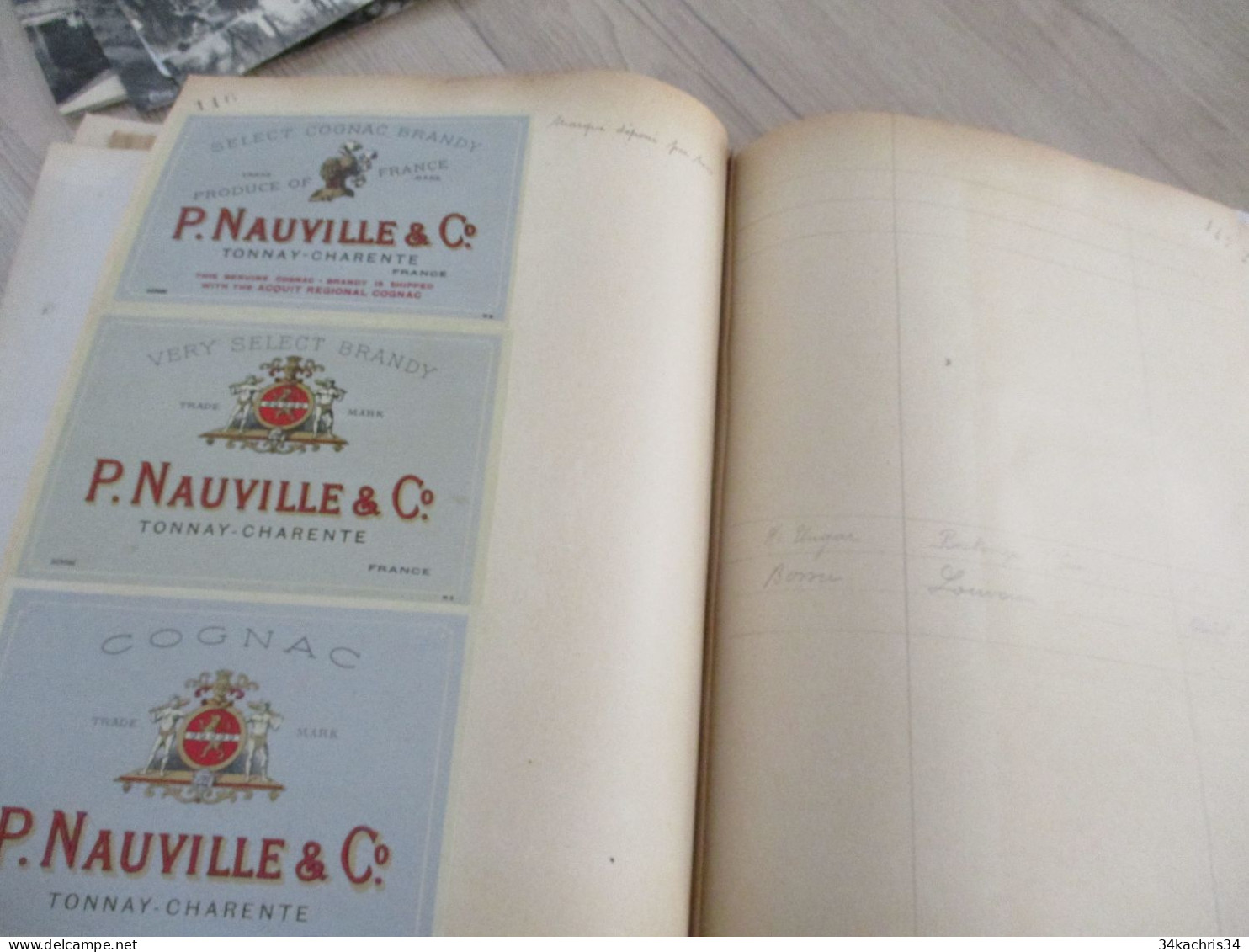 Livre des étiquettes et monopoles concédés Surtout Charente Cognac + de 100 documents