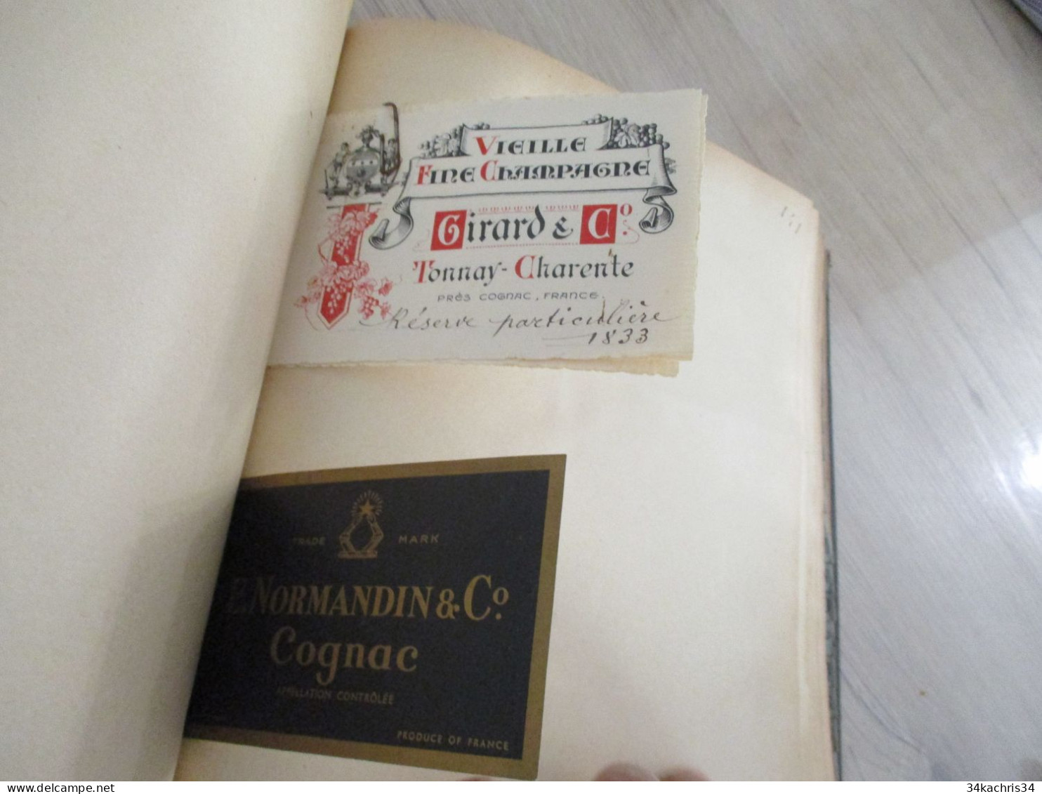 Livre des étiquettes et monopoles concédés Surtout Charente Cognac + de 100 documents