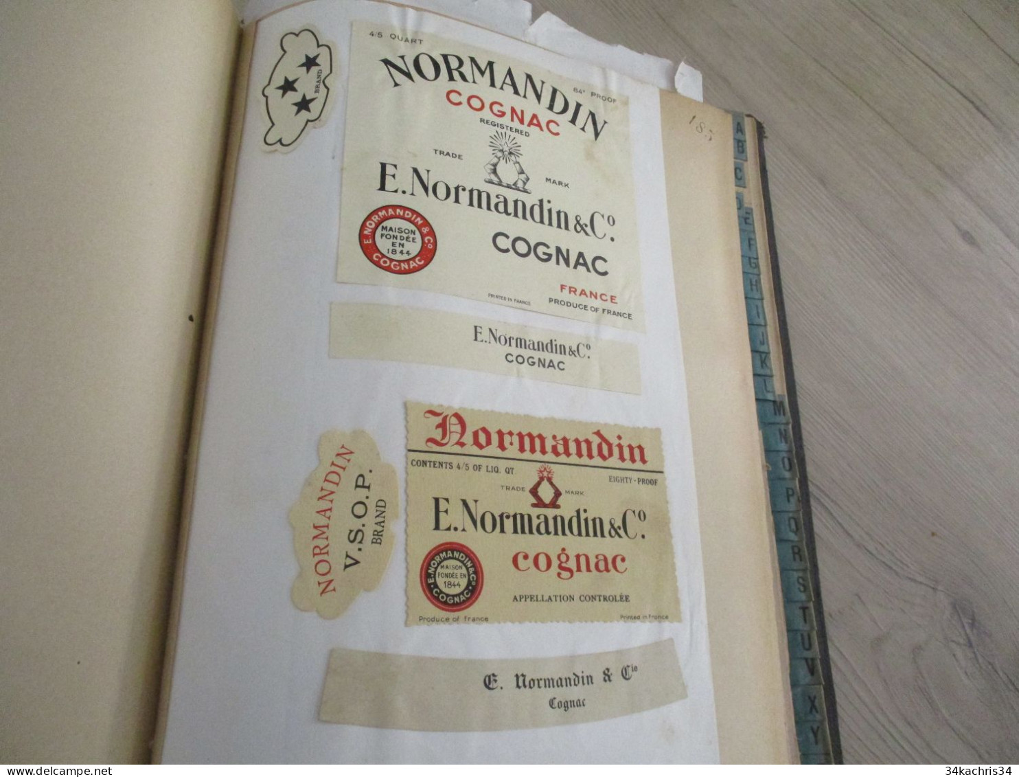 Livre des étiquettes et monopoles concédés Surtout Charente Cognac + de 100 documents