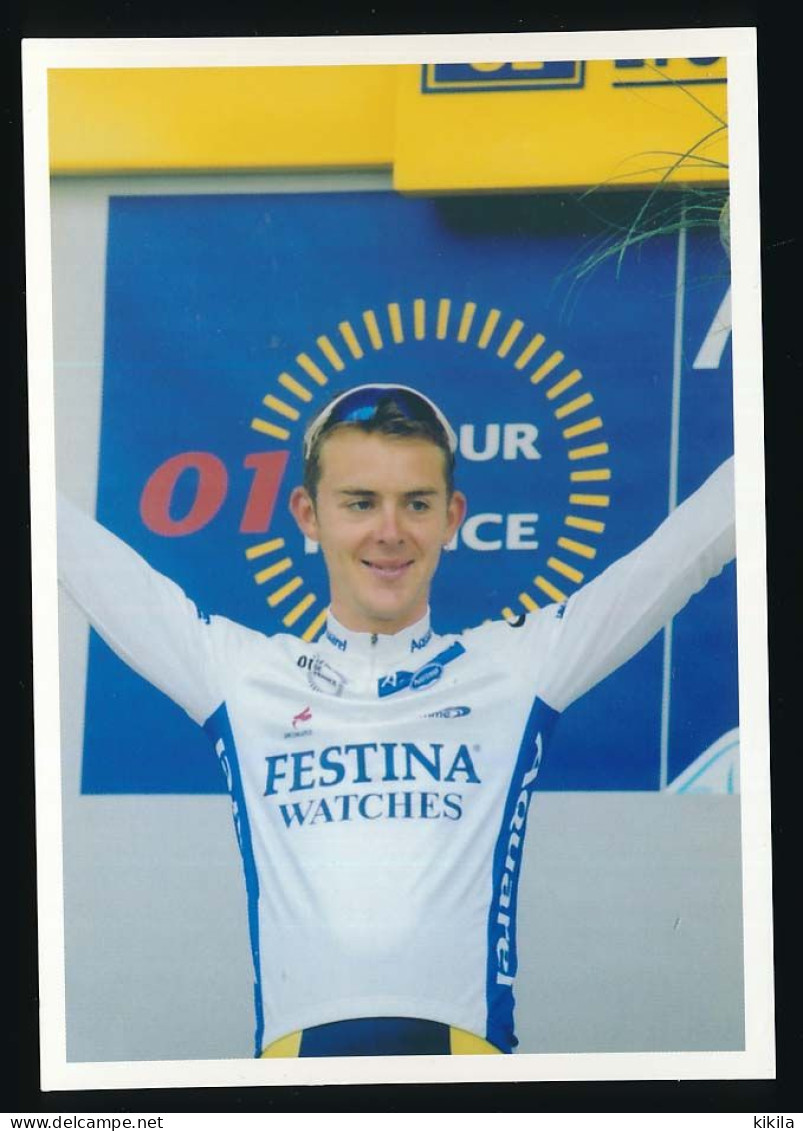 Carton 10.5 X 15  Sport Cyclisme FLORENT BRARD 5° Du Prologue Du Tour 2001 - Dunkerque (Nord) Maillot Blanc - Cycling