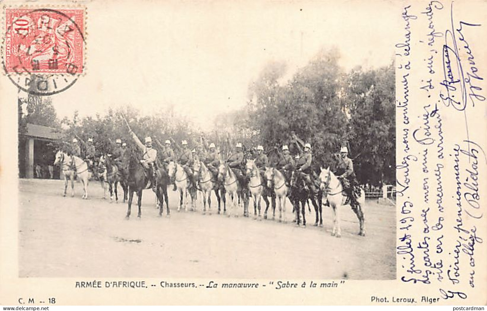 Algérie - Armée D'Afrique - Chasseurs - La Manoeuvre Sabre à La Main - Ed. C.M. 18 - Otros & Sin Clasificación