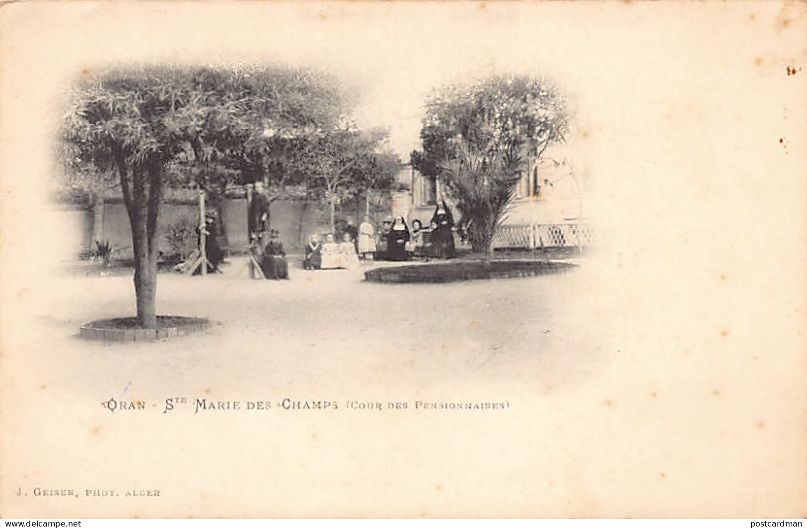Algérie - ORAN - Pensionnat Sainte Marie Des Champs - La Cour - Ed. J. Geiser  - Oran
