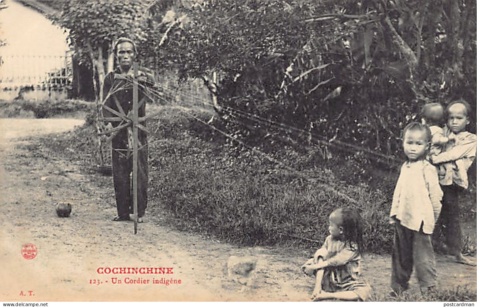 Viet-Nam - Cochinchine - Un Cordier Indigène - Ed. A.T. 123 - Vietnam