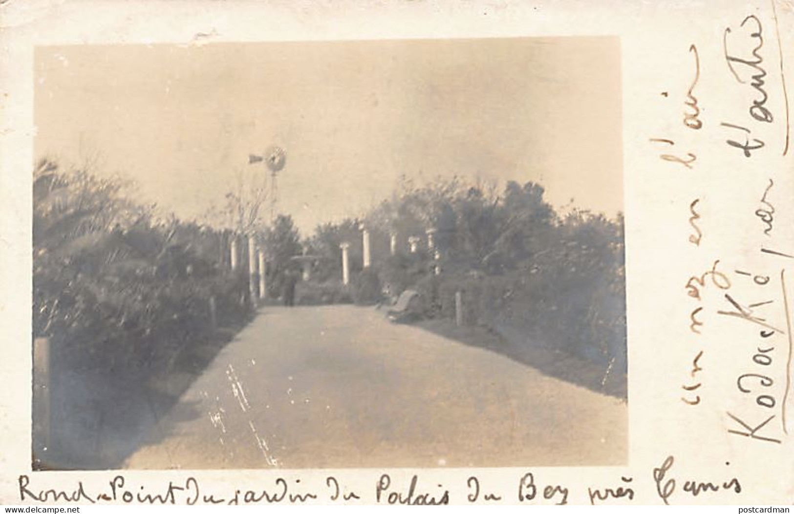 Tunisie - TUNIS - Rond-point Du Jardin Du Palais Du Bey - CARTE PHOTO Année 1914 - Ed. Inconnu  - Tunisie