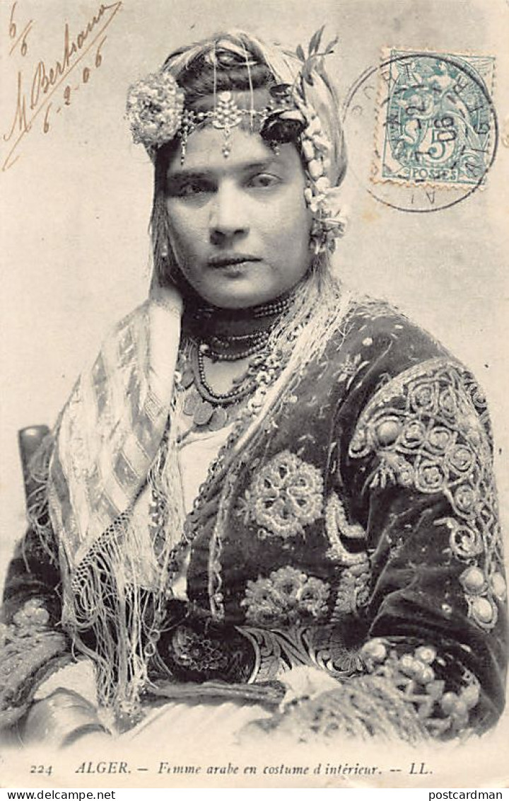 Algérie - Femme Arabe En Costume D'intérieur - Ed. L.L. 224 - Mujeres