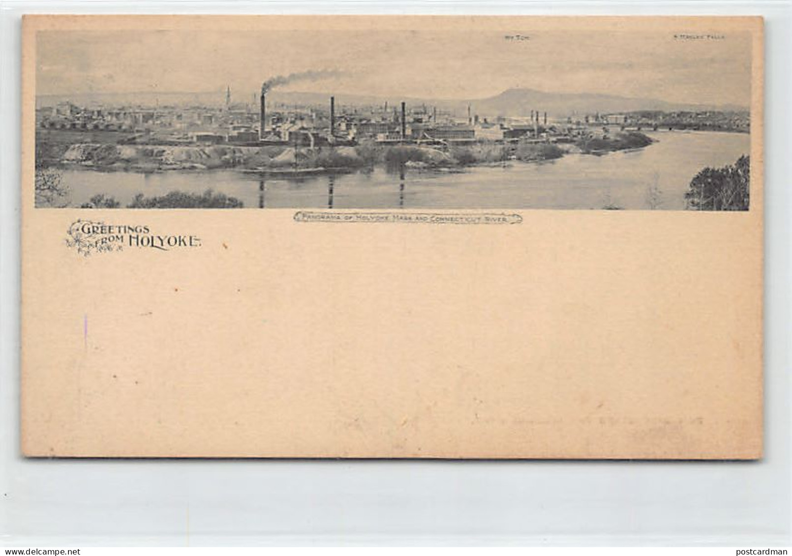 Usa - HOLYOKE (MA) Panorama Of Holyoke And Connecticut River - PRIVATE MAILING CARD - Andere & Zonder Classificatie