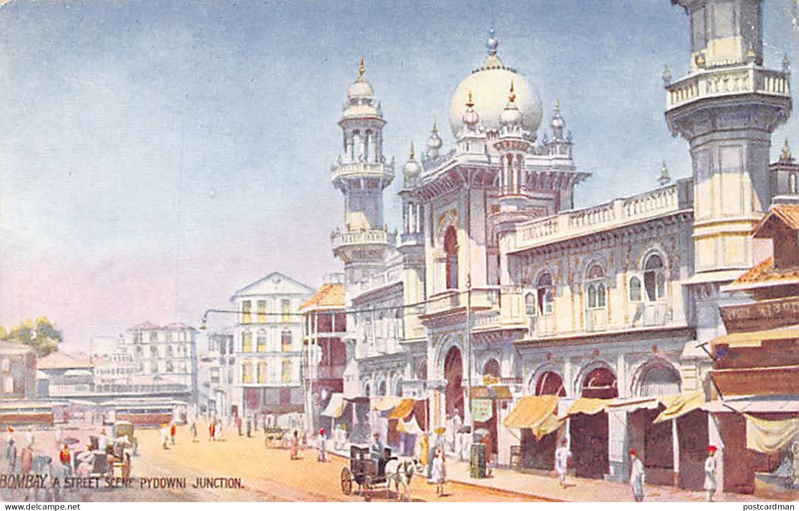 India - MUMBAI Bombay - A Street Scene, Pydowni Junction - Publ. Raphael Tuck & Sons - India