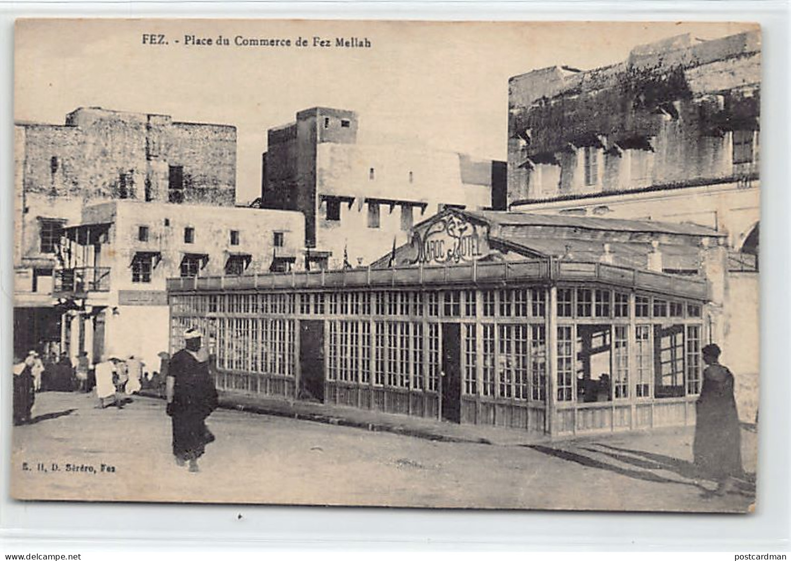 Judaica - MAROC - Fez (Fès) - Place Du Commerce Du Mellah, Quartier Juif - Ed. H. D. Serero  - Judaika