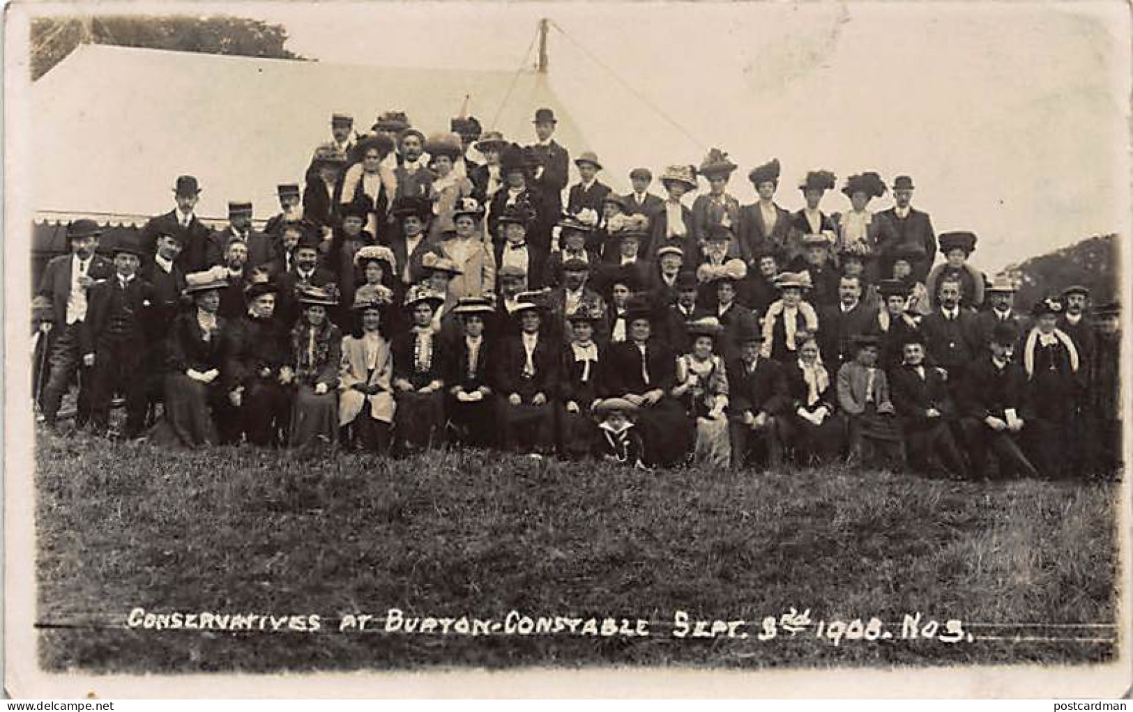 BURTIN CONSTABLE (York.) Conservative Demonstration Sept. 3rd 1908 - Mixed Group - REAL PHOTO. - Altri & Non Classificati