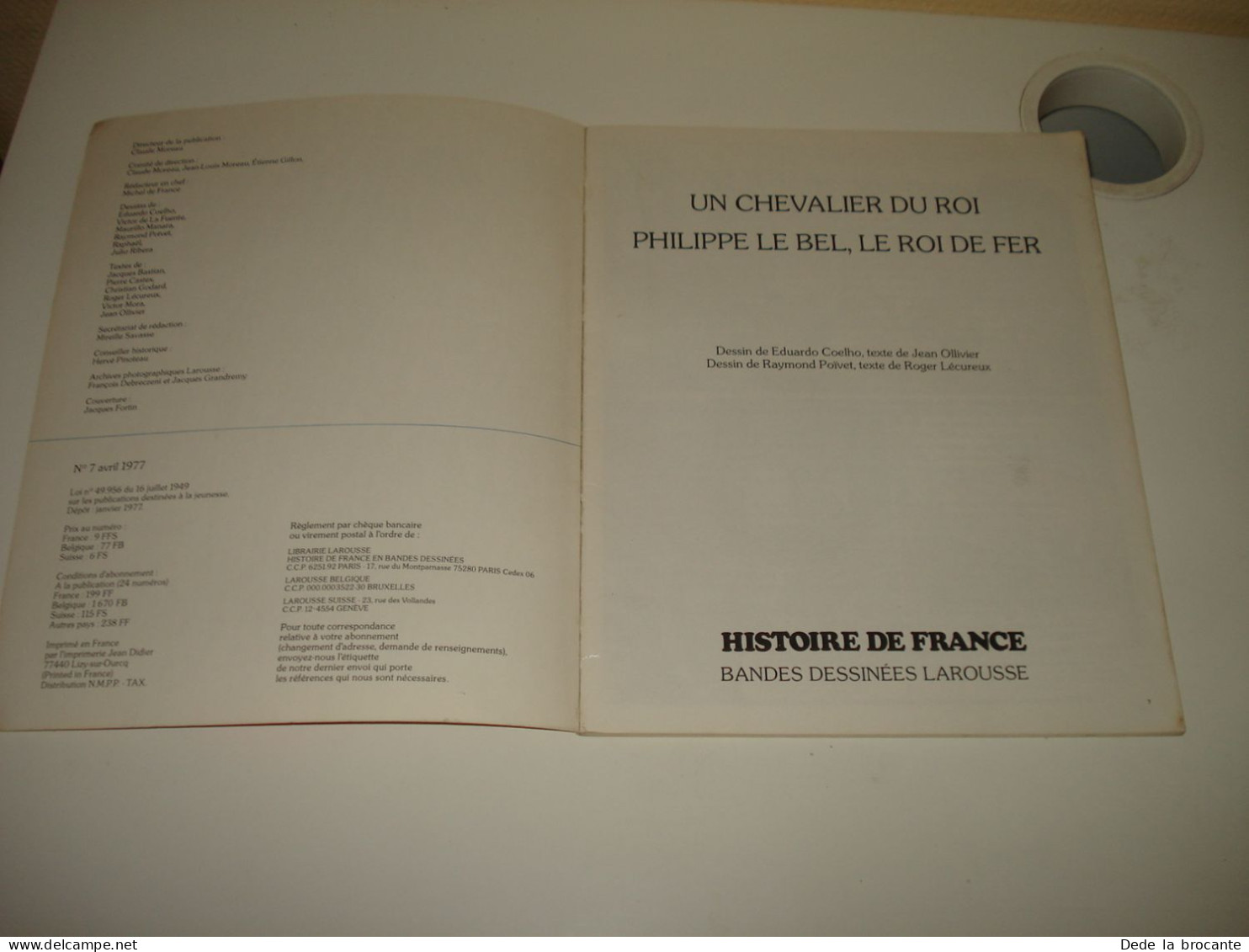 C55(2) / Histoire De France En BD 7 - La Chevalerie Philippe Le Bel - EO De 1977 - Andere & Zonder Classificatie