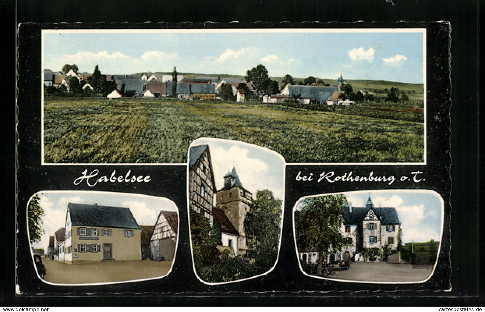 AK Habelsee Bei Rothenburg O. T., Ortsansichten Und Gasthaus Zur Bierstube  - Rothenburg O. D. Tauber