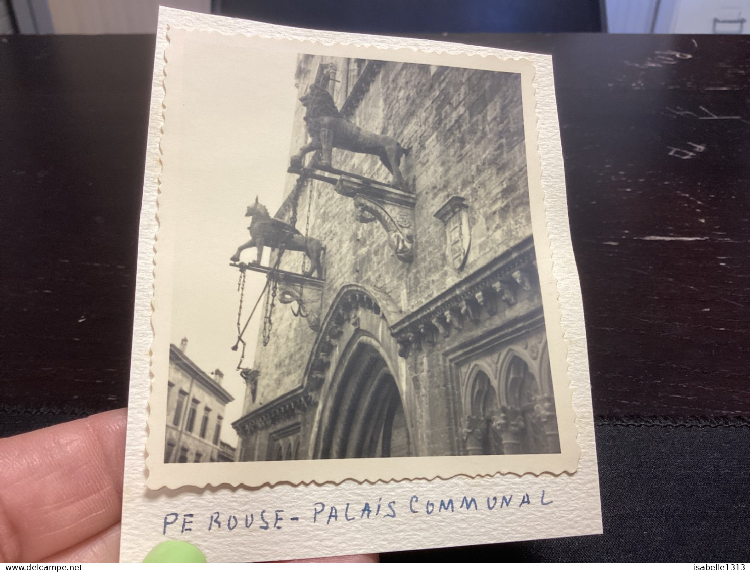 Photo Snapshot 1930 40 ITALIE  PEROUSE Palais Communal - Lugares