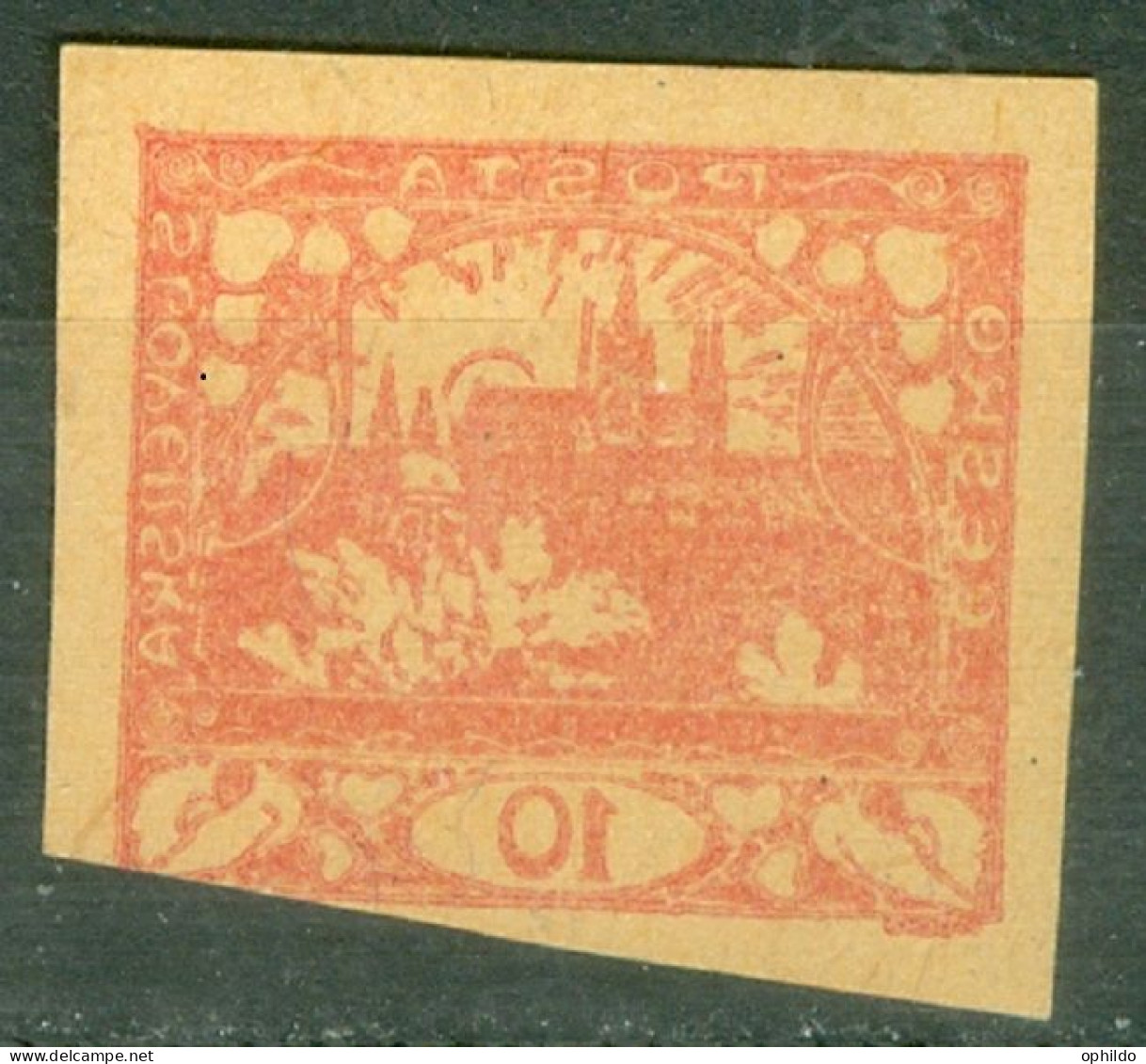 Tchécoslovaquie   Michel  3    Ou  Yvert 5   ( * ) B Ou  B/TB  Variété   Recto Verso  - Unused Stamps