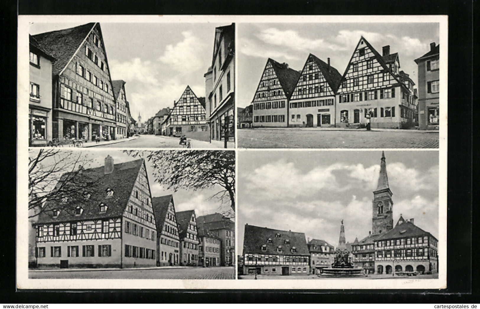 AK Schwabach, Marktplatz Und Seine Umgebung In Vier Bildern  - Schwabach