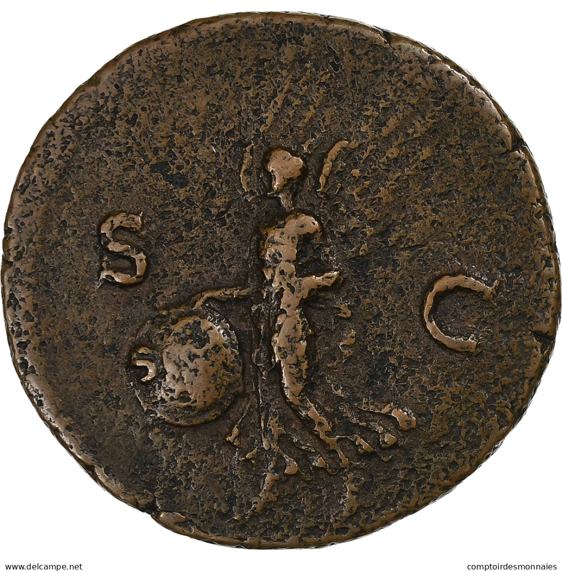 Néron, As, 62-68, Lugdunum, Bronze, TTB, RIC:475 - La Dinastía Julio-Claudia (-27 / 69)