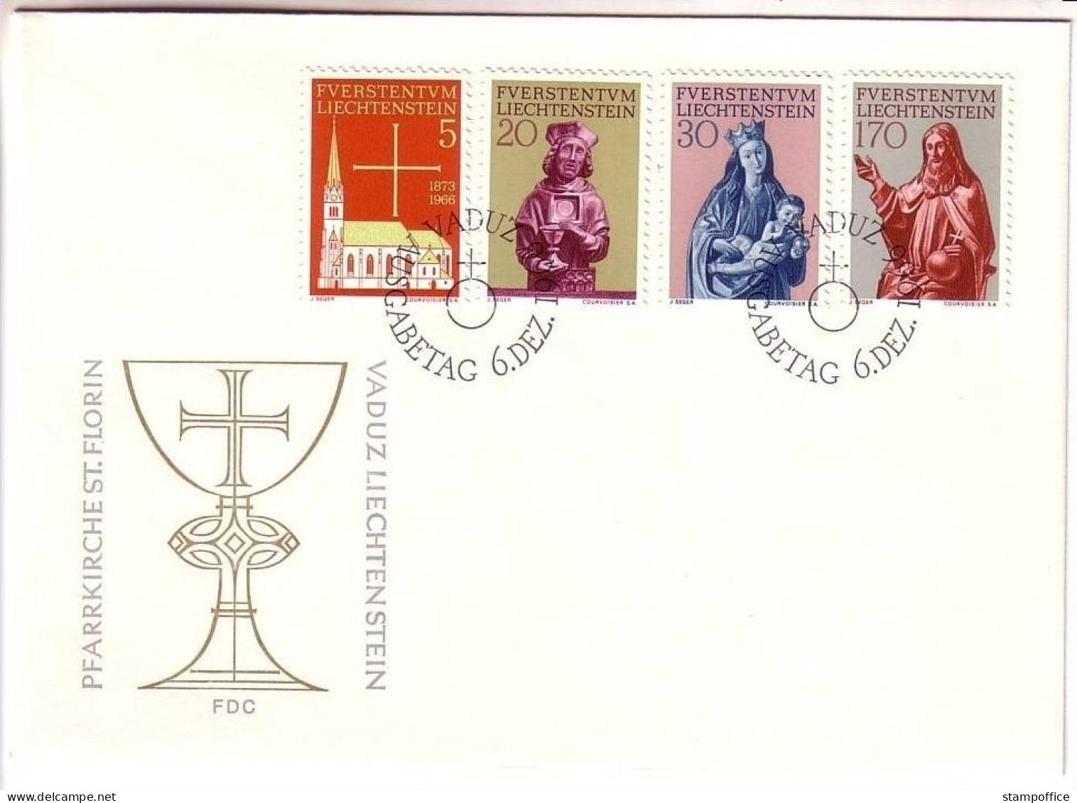 LIECHTENSTEIN MI-NR. 470-473 FDC WEIHNACHTEN 1966 - Noël