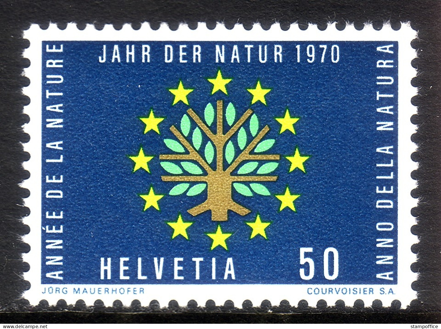 SCHWEIZ MI-NR. 932 POSTFRISCH(MINT) MITLÄUFER 1970 NATURSCHUTZJAHR - Europäischer Gedanke