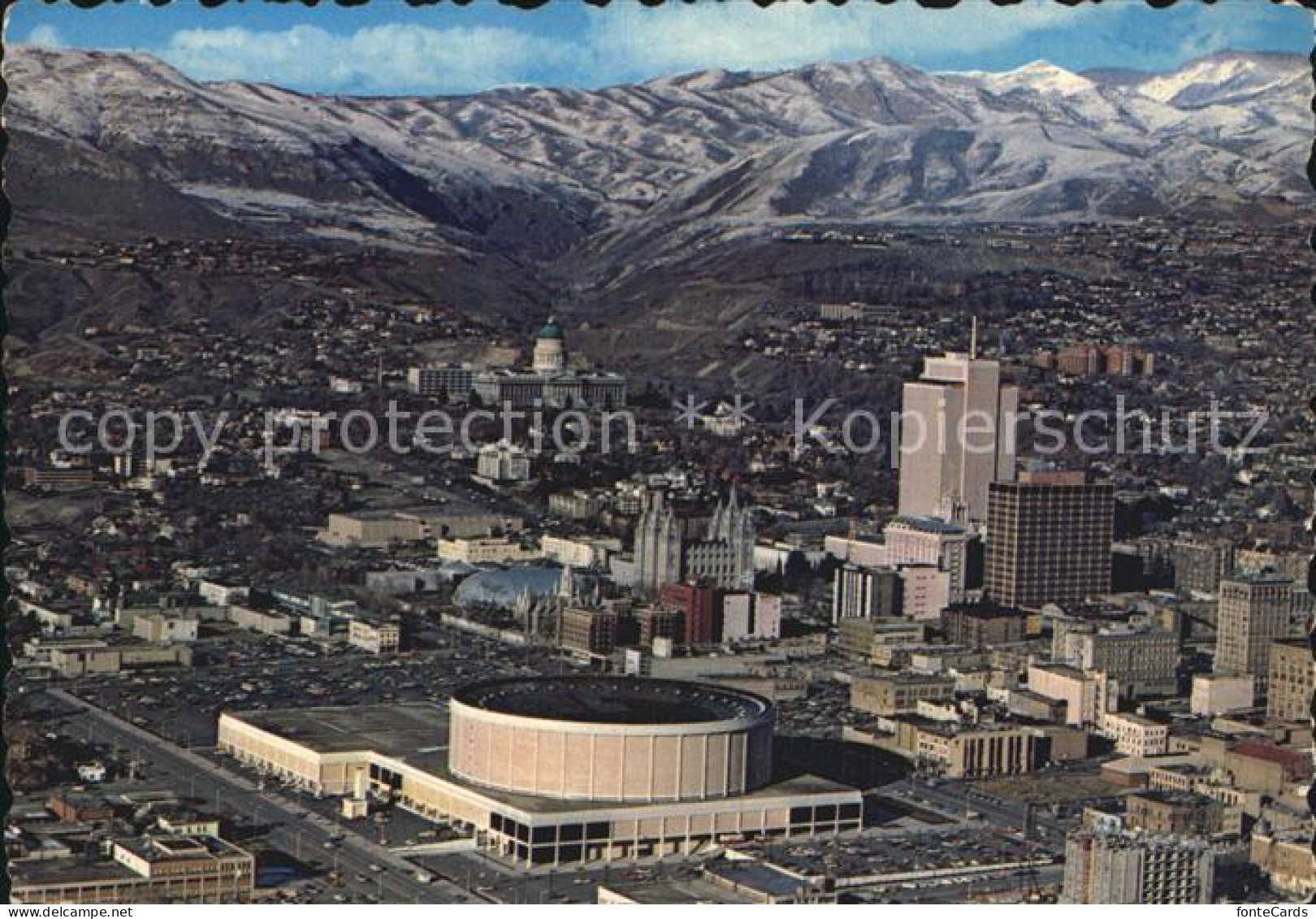 72454327 Salt_Lake_City LDS Mormon Temple State Capitol Building Salt Palace Aer - Andere & Zonder Classificatie