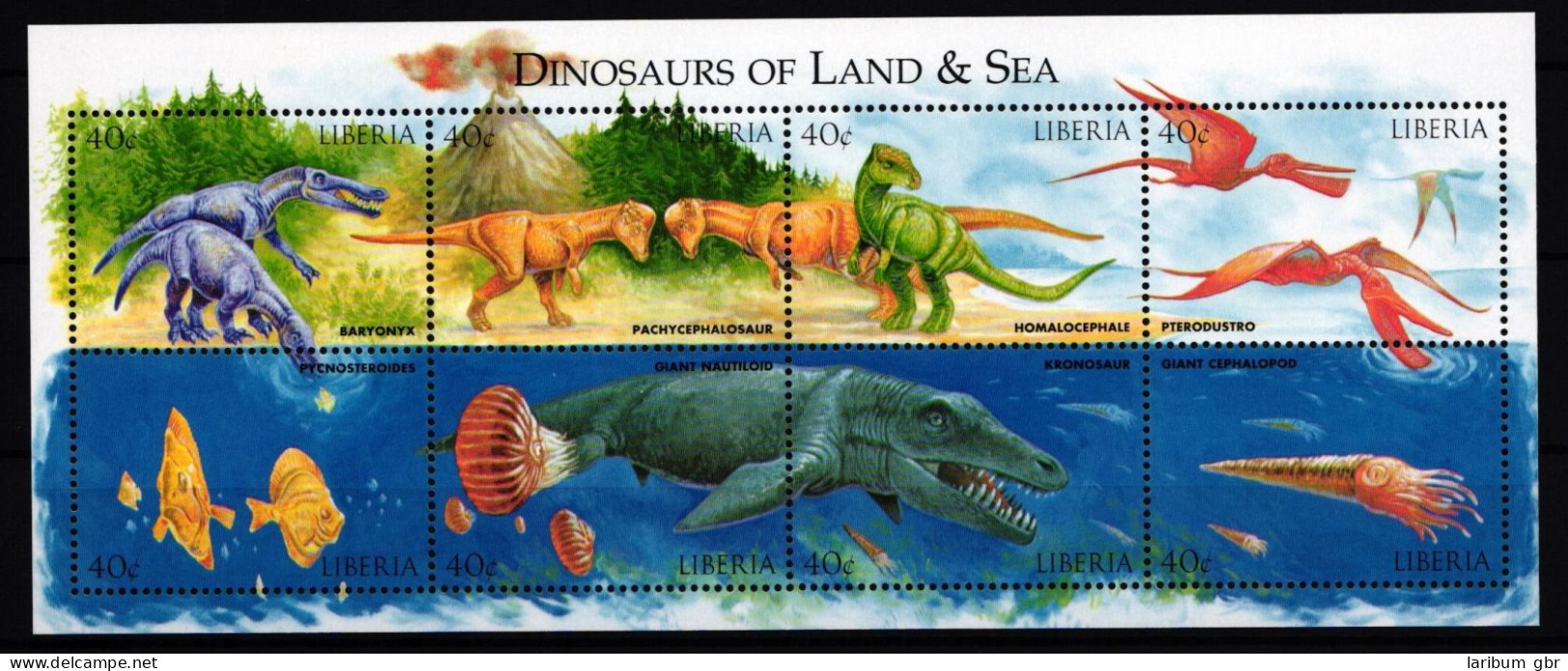 Liberia 2316-2323 Postfrisch Kleinbogen / Dinosaurier #JA204 - Liberia