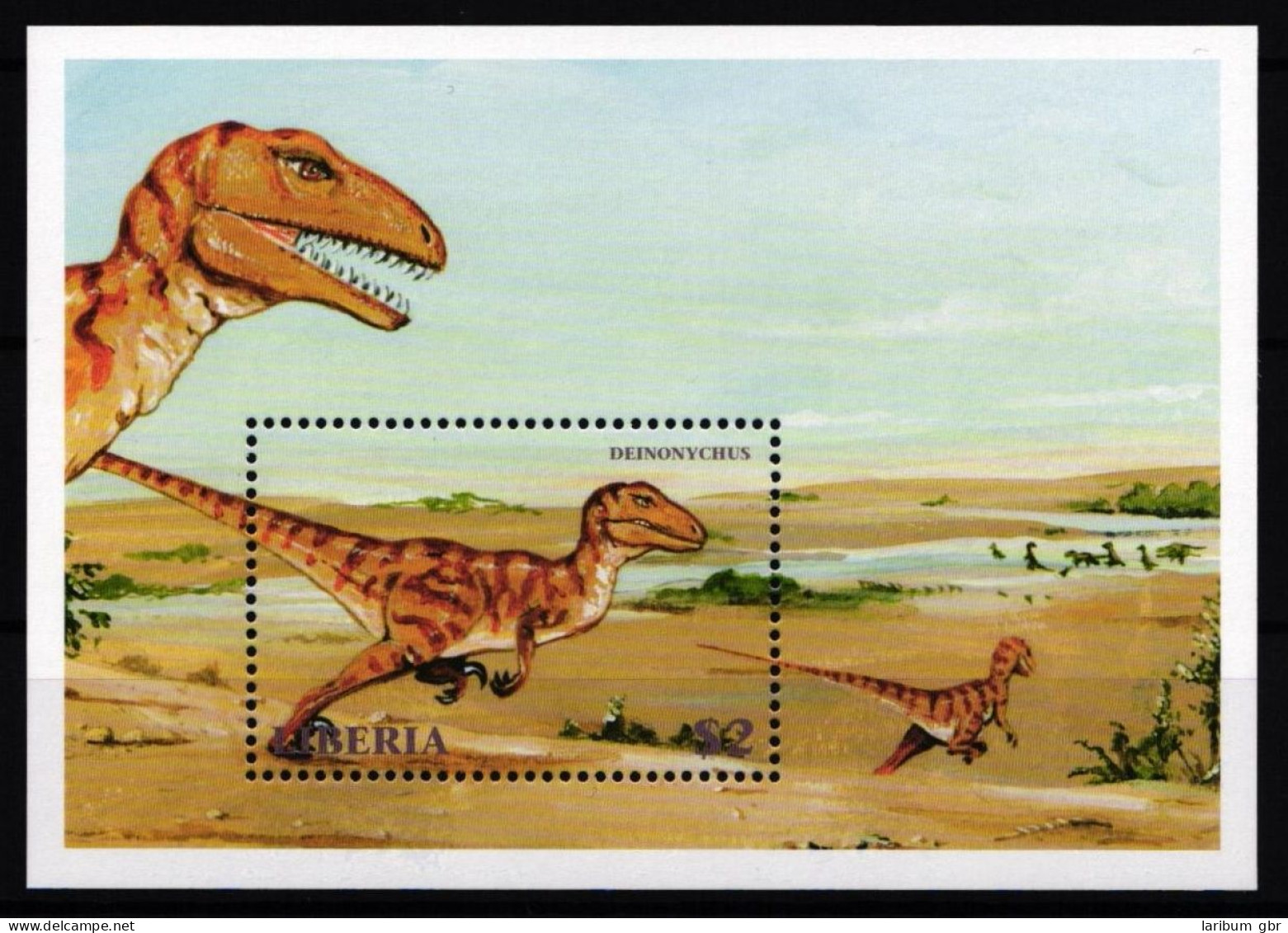 Liberia Block 207 Postfrisch Dinosaurier #JA205 - Liberia