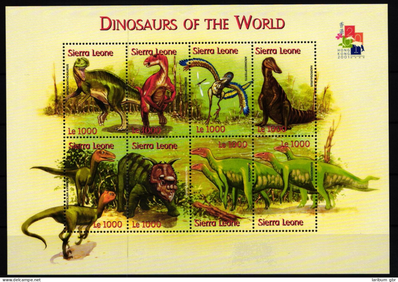 Sierra Leone 3951-3958 Postfrisch Kleinbogen / Dinosaurier #JA192 - Sierra Leone (1961-...)