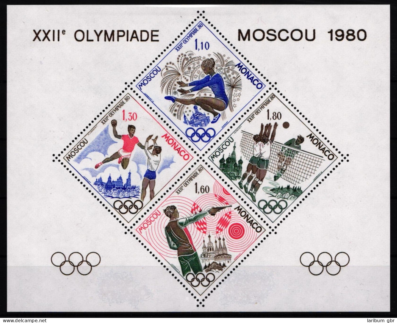 Monaco 1415-1418 Postfrisch Sonderdruck In Blockform / Olympische Spiele #JA154 - Sonstige & Ohne Zuordnung