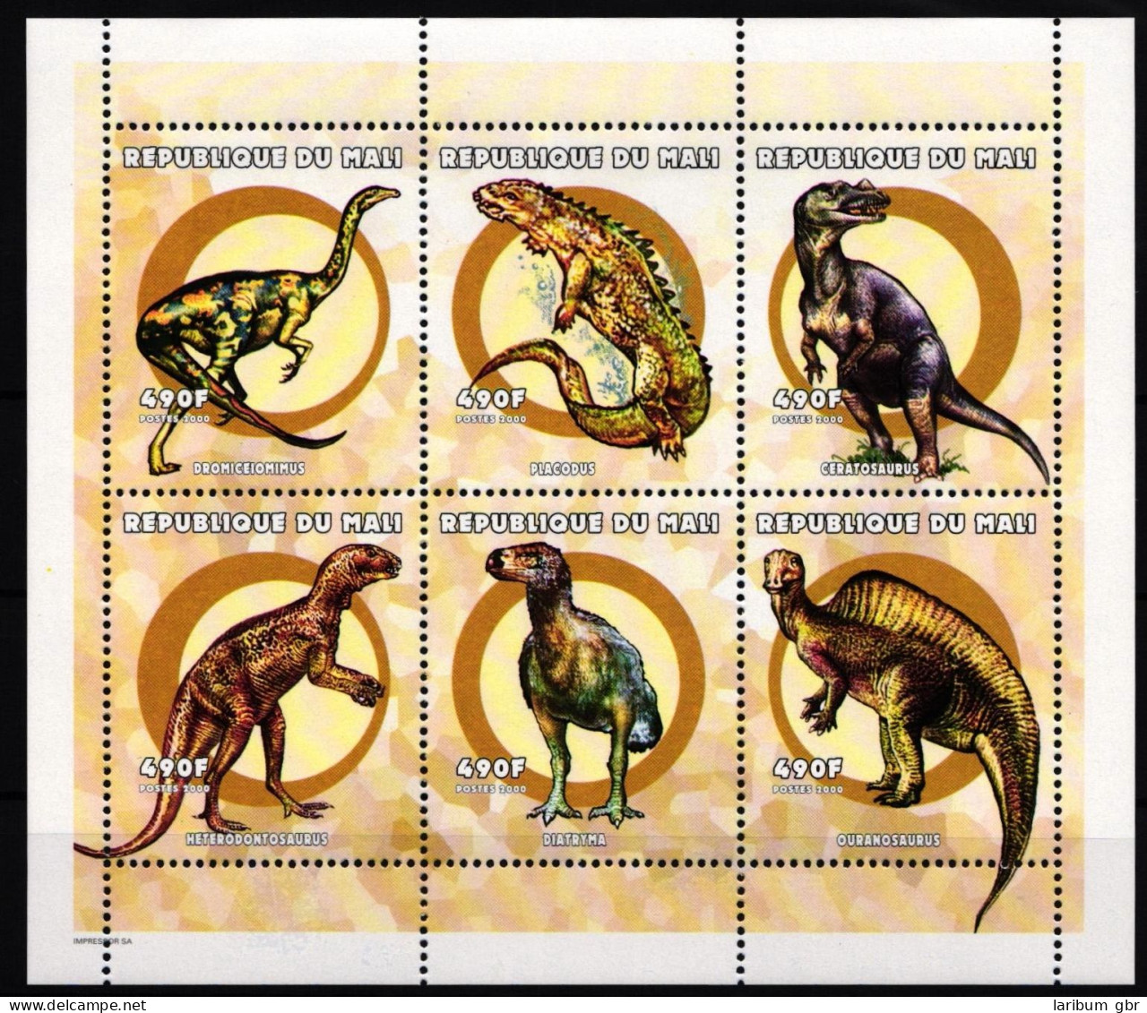 Mali 2564-2569 Postfrisch Kleinbogen / Dinosaurier #JA206 - Mali (1959-...)