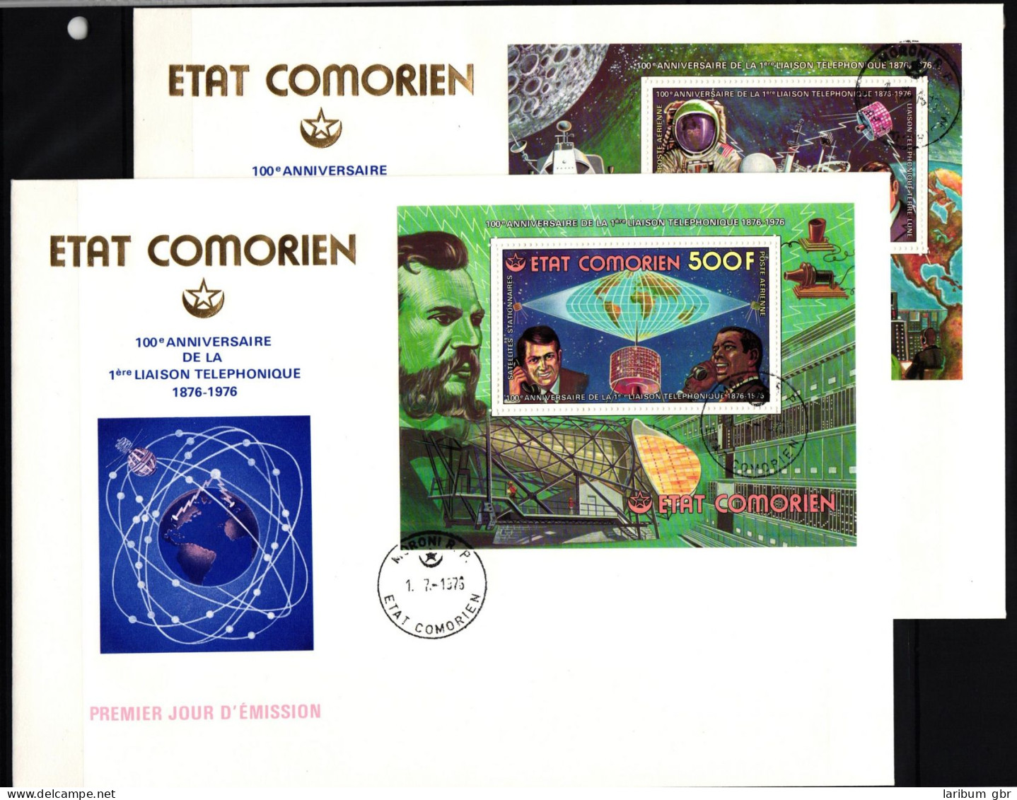 Komoren Block 36 Und 37 Gestempelt Als FDCs / Kommunikation #JA127 - Isole Comore (1975-...)
