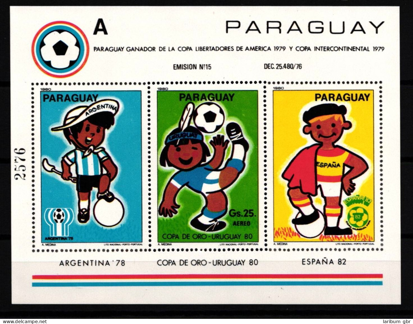 Paraguay Block 358 Postfrisch Fußballweltmeisterschaft #JA490 - Paraguay