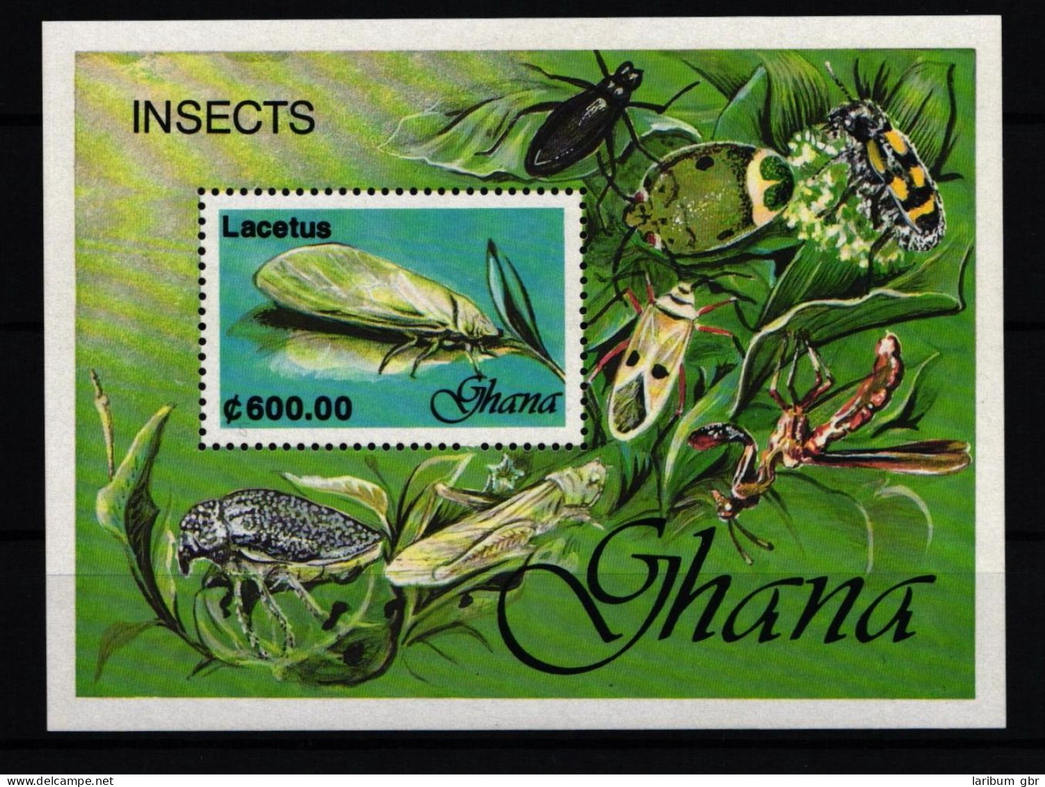 Ghana Block 182 Postfrisch Insekten #JA531 - Ghana (1957-...)