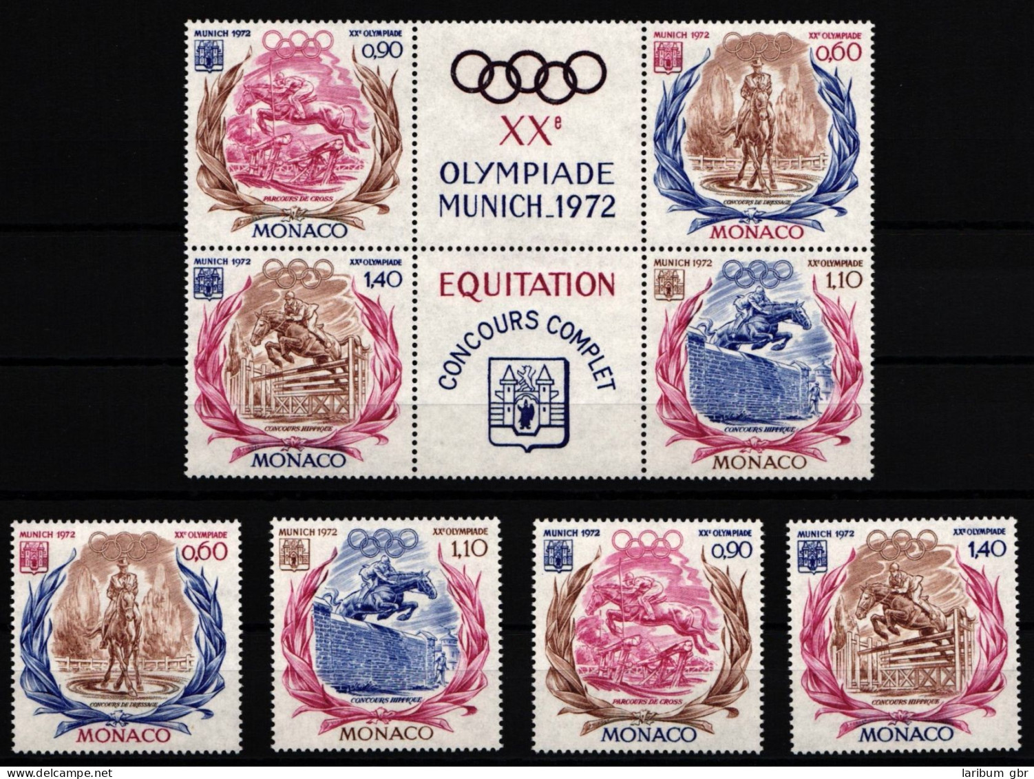 Monaco 1045-1048 Postfrisch Sechserblock / Olympia #JA456 - Autres & Non Classés