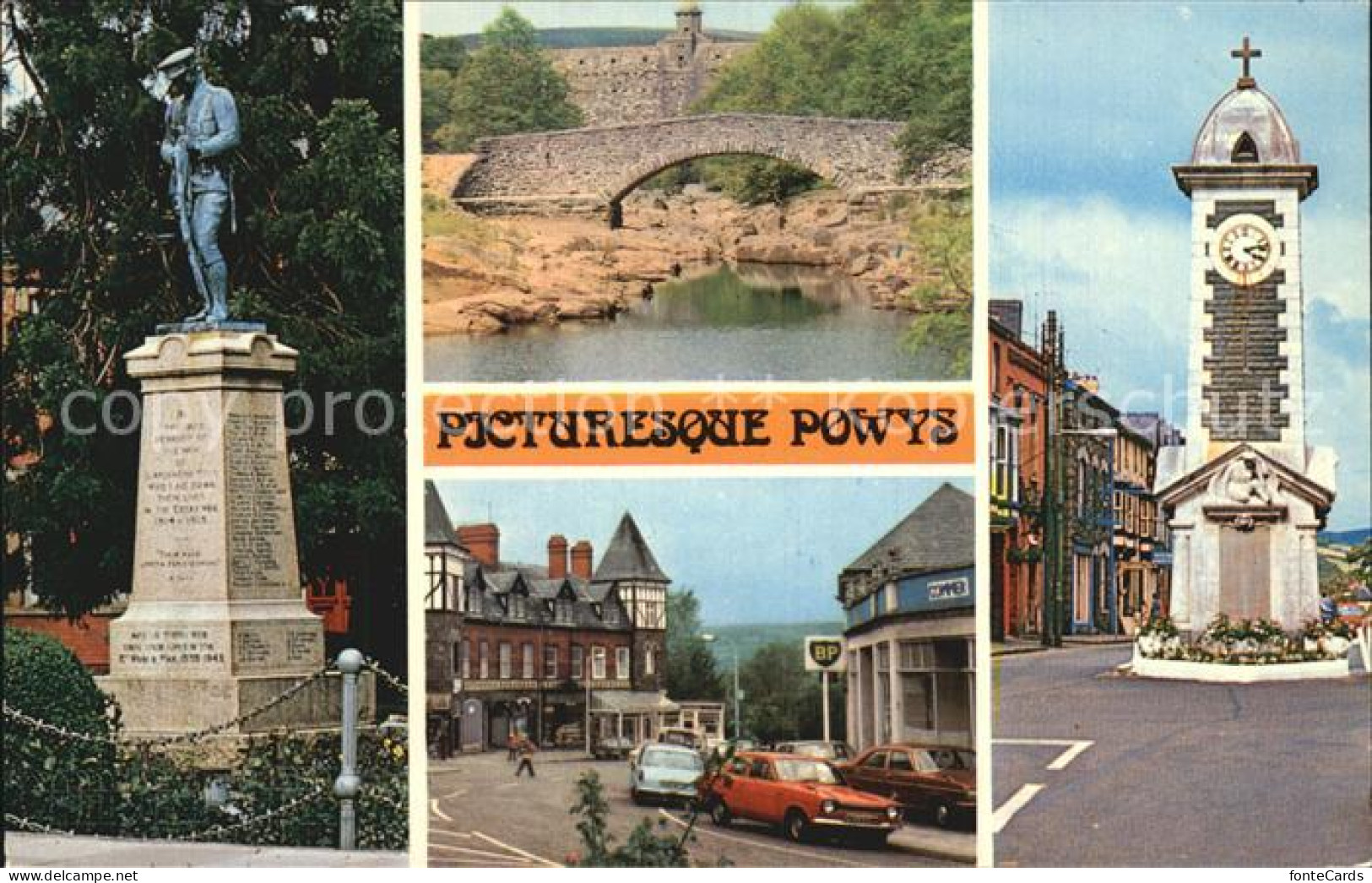 72452960 Powys War Memorial Pen Y Gareg Dam Bridge Clock Tower Crescent Powys - Other & Unclassified