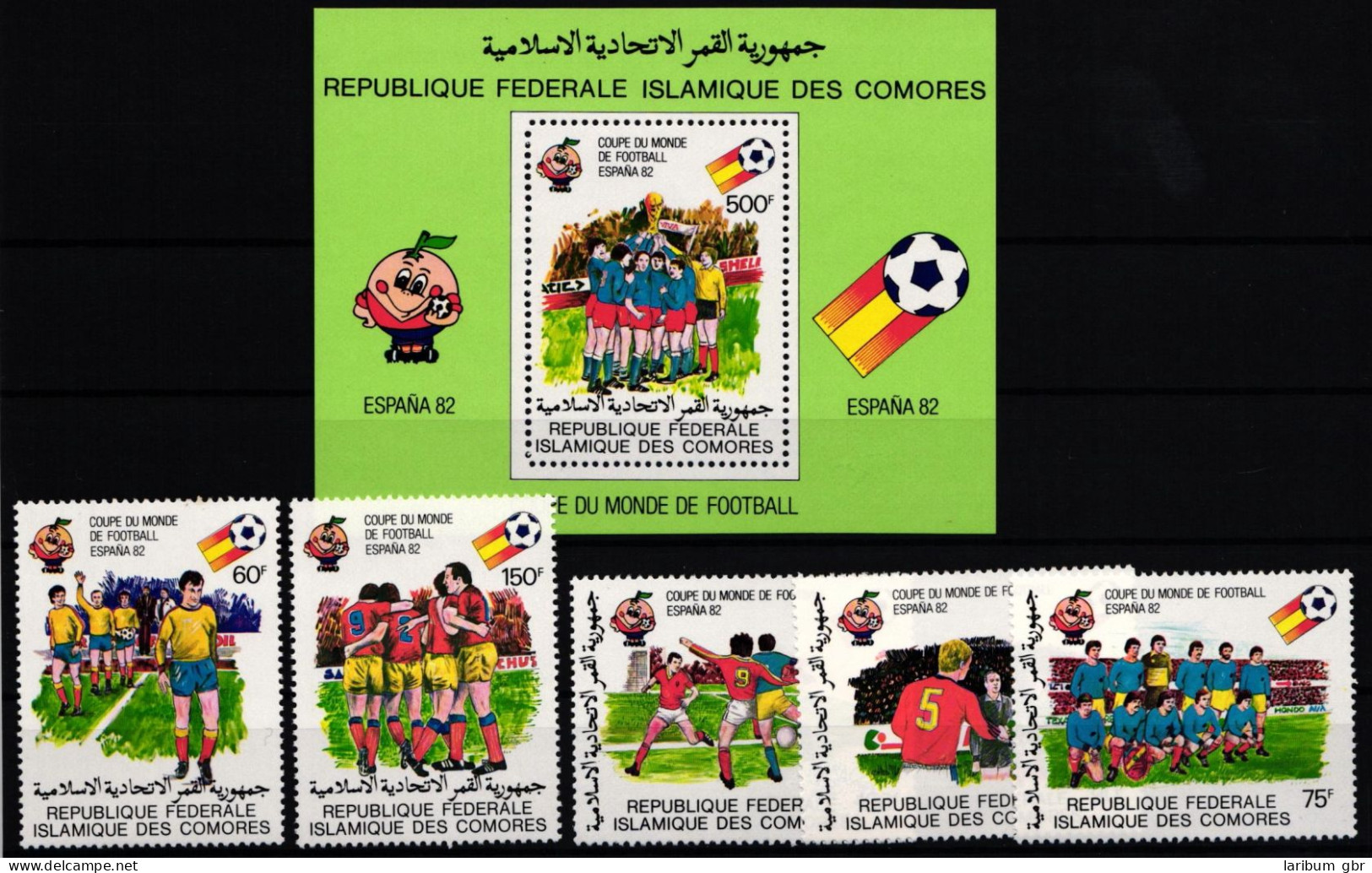 Komoren 614-618 Und Block 226 Postfrisch Fußballweltmeisterschaft #JA495 - Comoren (1975-...)