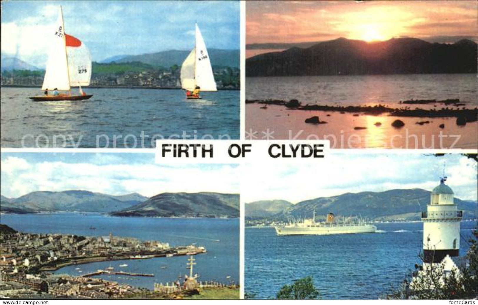 72452949 Arran Sailing On The Firth Sunset Cloch Lighthouse Gourock Harbour Arra - Andere & Zonder Classificatie
