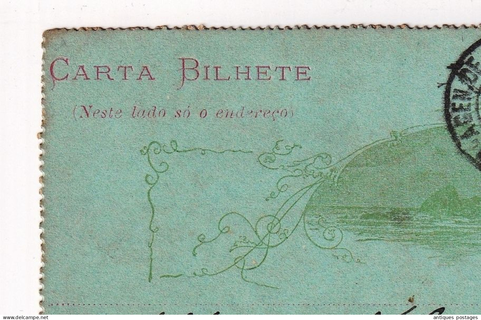 Carta Bilhete 1891 Campinas Brasil Brésil Brazil Casa Da Moeda Pinhal Postal Stationery - Entiers Postaux