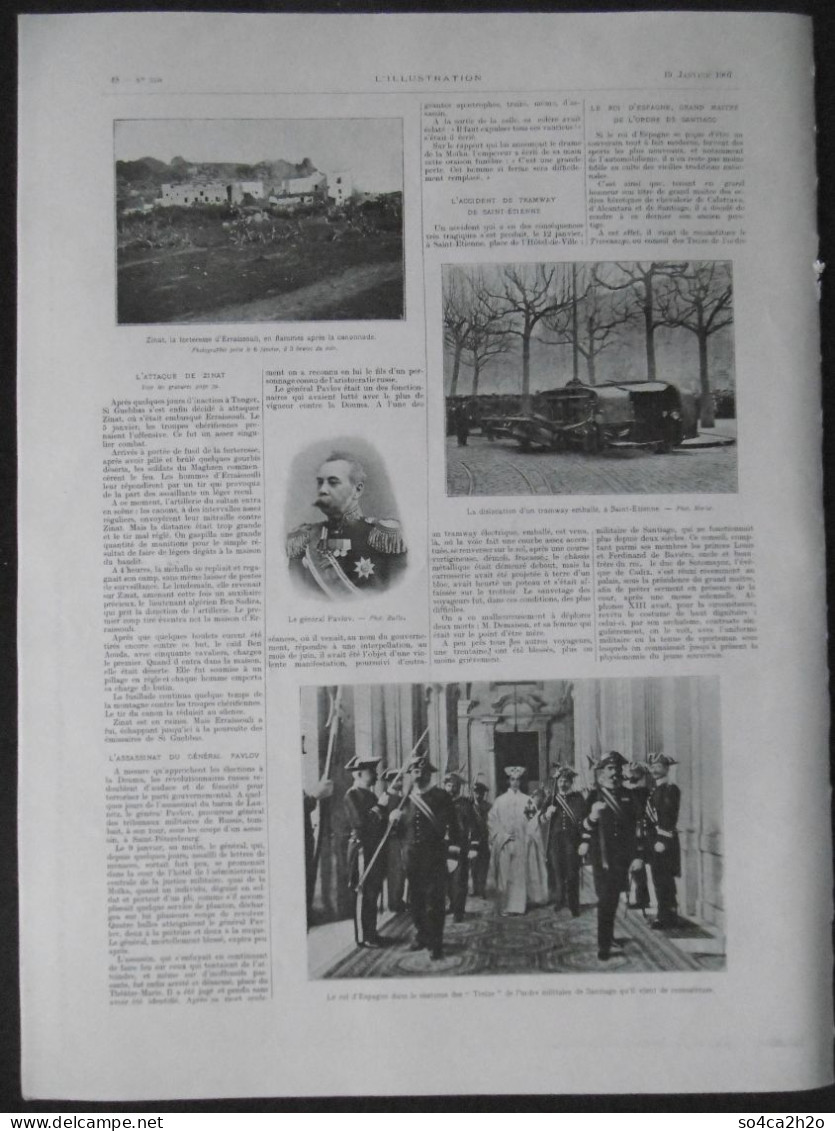 L'ILLUSTRATION N°3334 19/01/1907 Les Travaux Du Métro Place St Michel; Le Dirigeable Militaire “Patrie” - L'Illustration