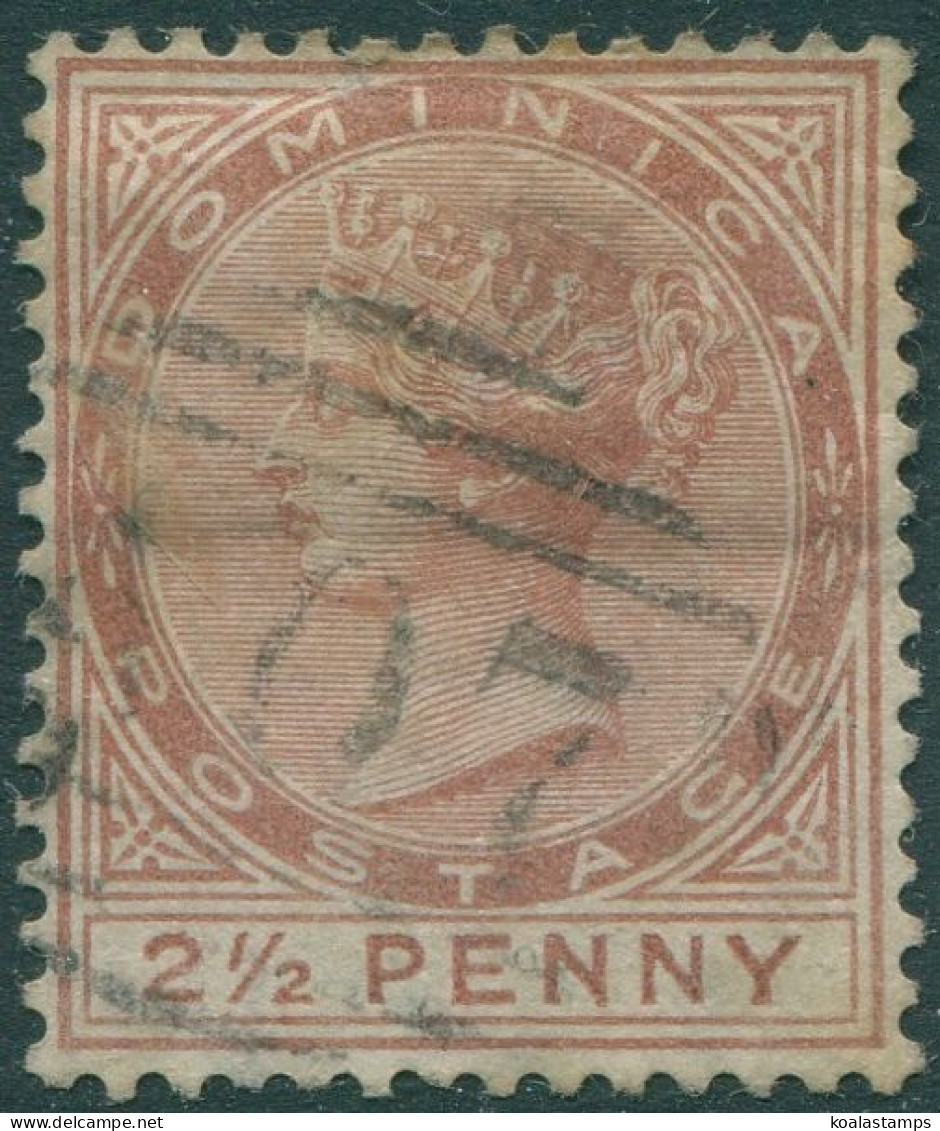 Dominica 1874 SG6 2½d Brown QV Crown CC Wmk FU - Dominica (1978-...)