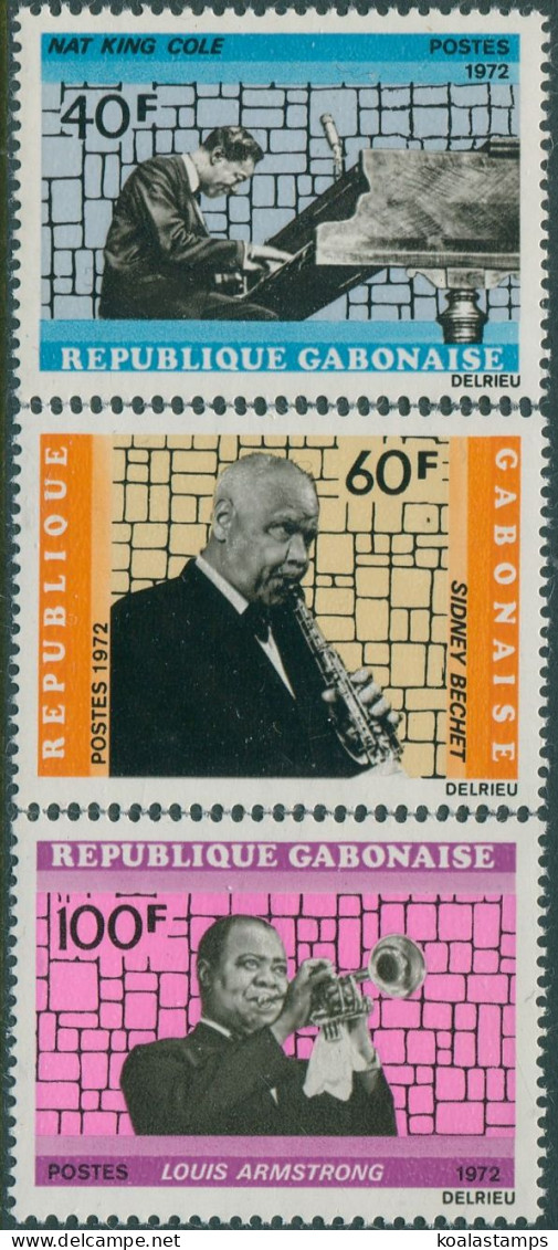 Gabon 1972 SG464-466 Negro Musicians Set MNH - Gabun (1960-...)