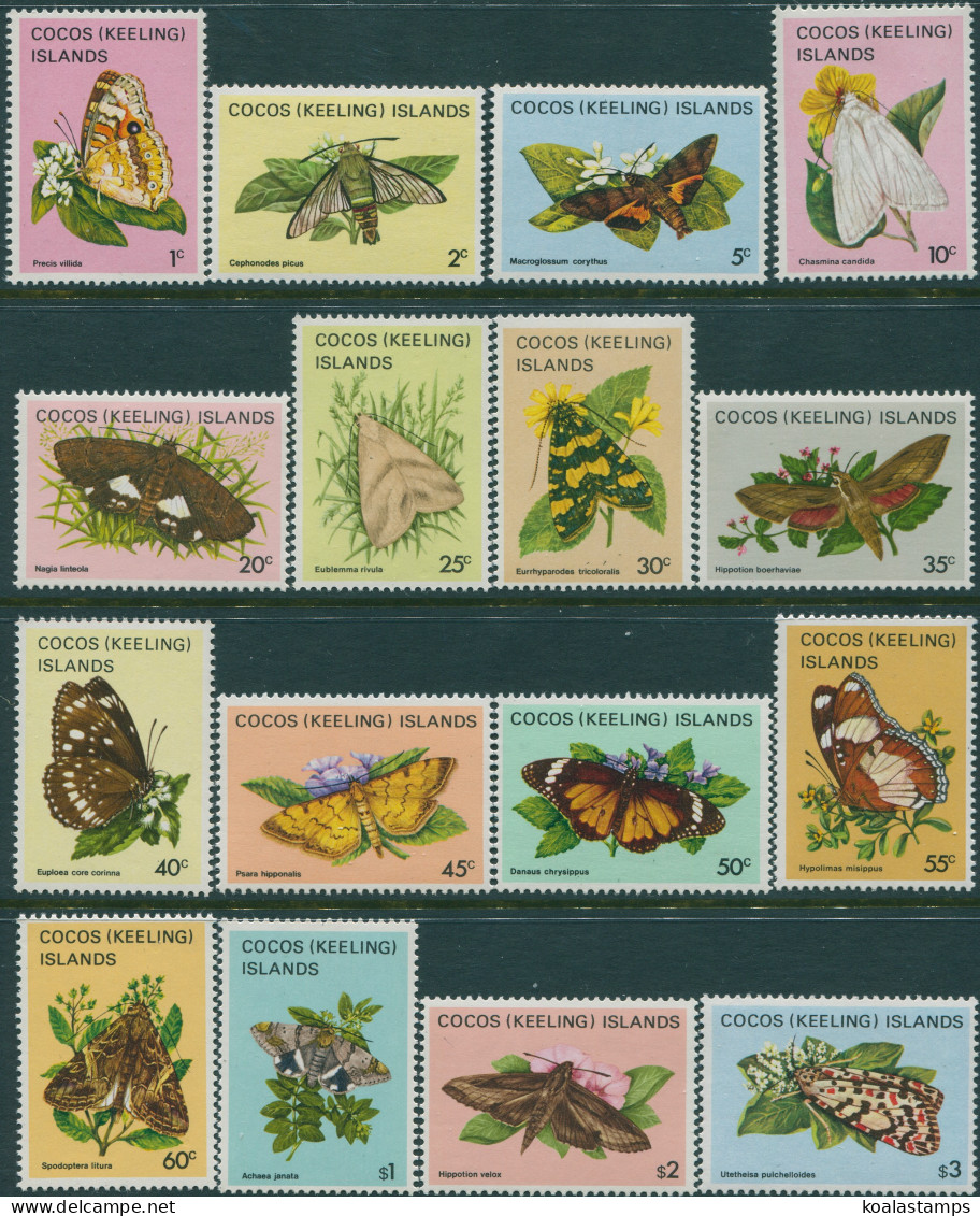 Cocos Islands 1982 SG84-99 Butterflies Set MNH - Kokosinseln (Keeling Islands)