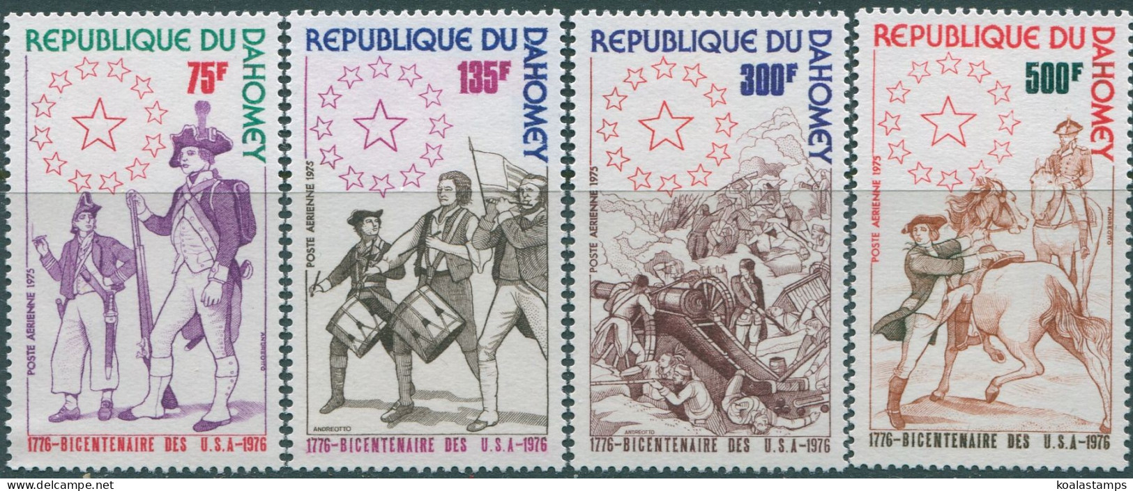 Dahomey 1975 SG589-592 American Revolution Set MNH - Benin – Dahomey (1960-...)