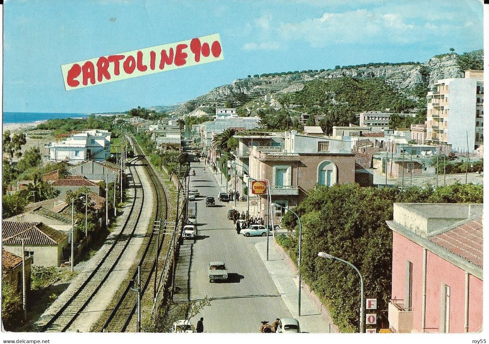 Calabria-reggio Calabria-bova Marina Veduta Linea Ferroviaria  E Case Zona Residenziale Fine Anni 60 - Sonstige & Ohne Zuordnung