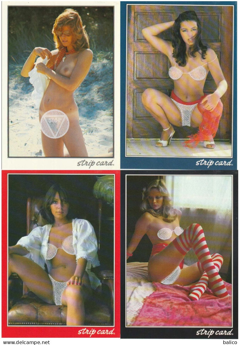 Pin-Ups - 9 Strip Card Postales à System - Années 60/70 - Mouillez Moi Je Disparais - Pin-Ups