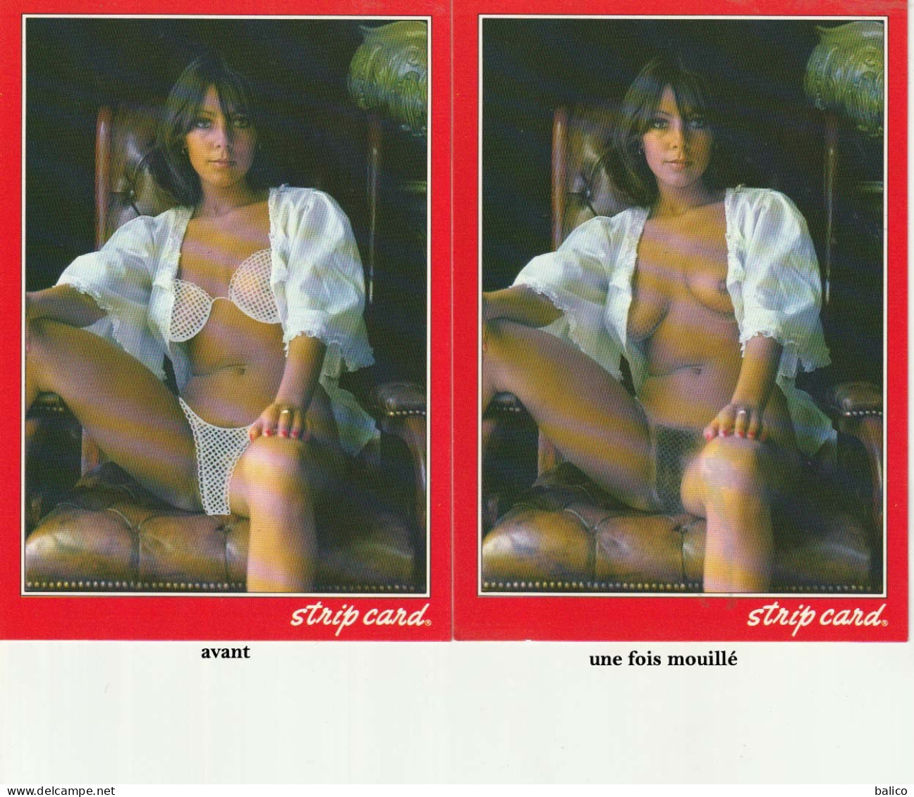 Pin-Ups - 9 Strip Card Postales à System - Années 60/70 - Mouillez Moi Je Disparais - Pin-Ups