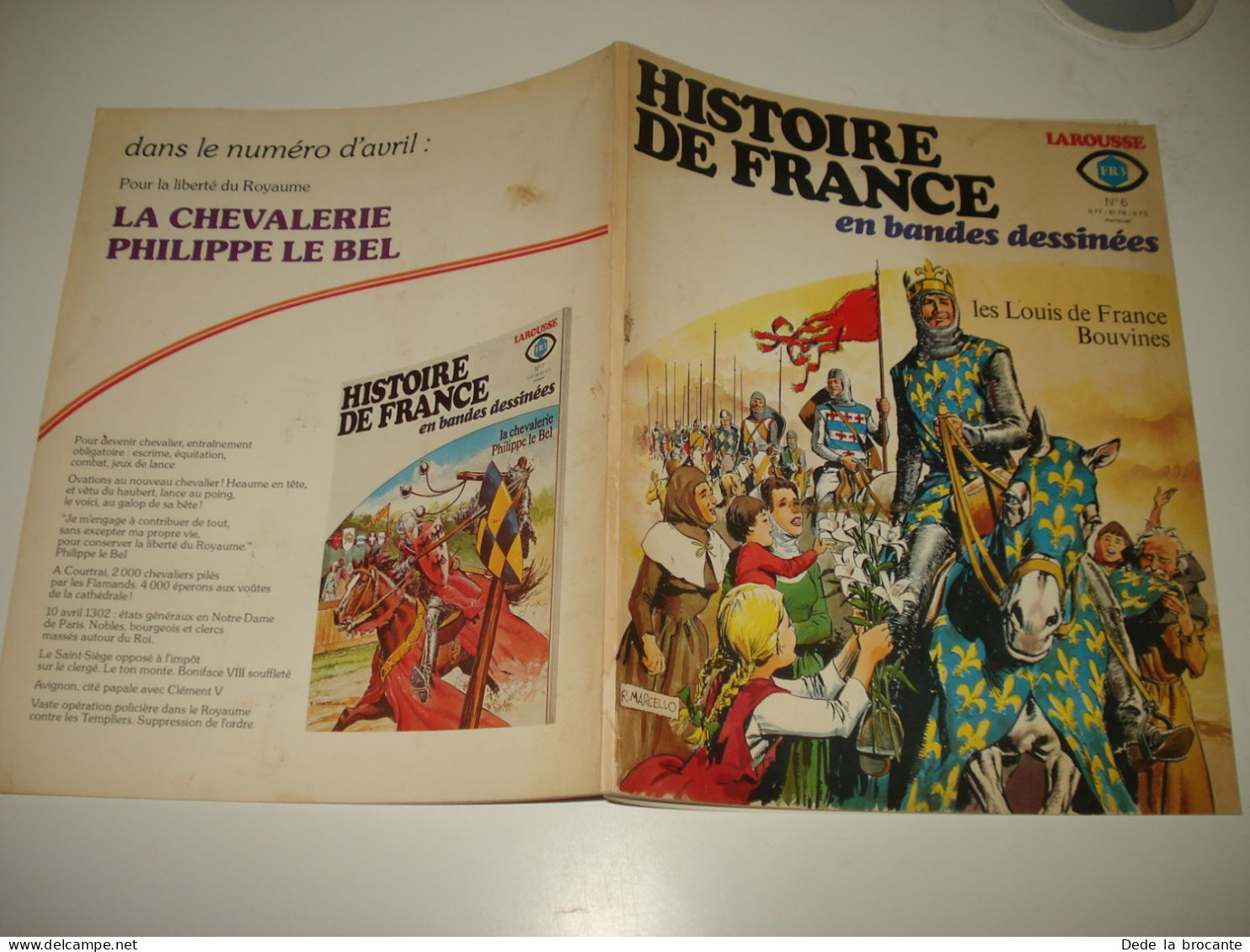 C55 / Histoire De France En BD N° 6 - Les Louis De France - Bouvines  - EO  1977 - Autres & Non Classés