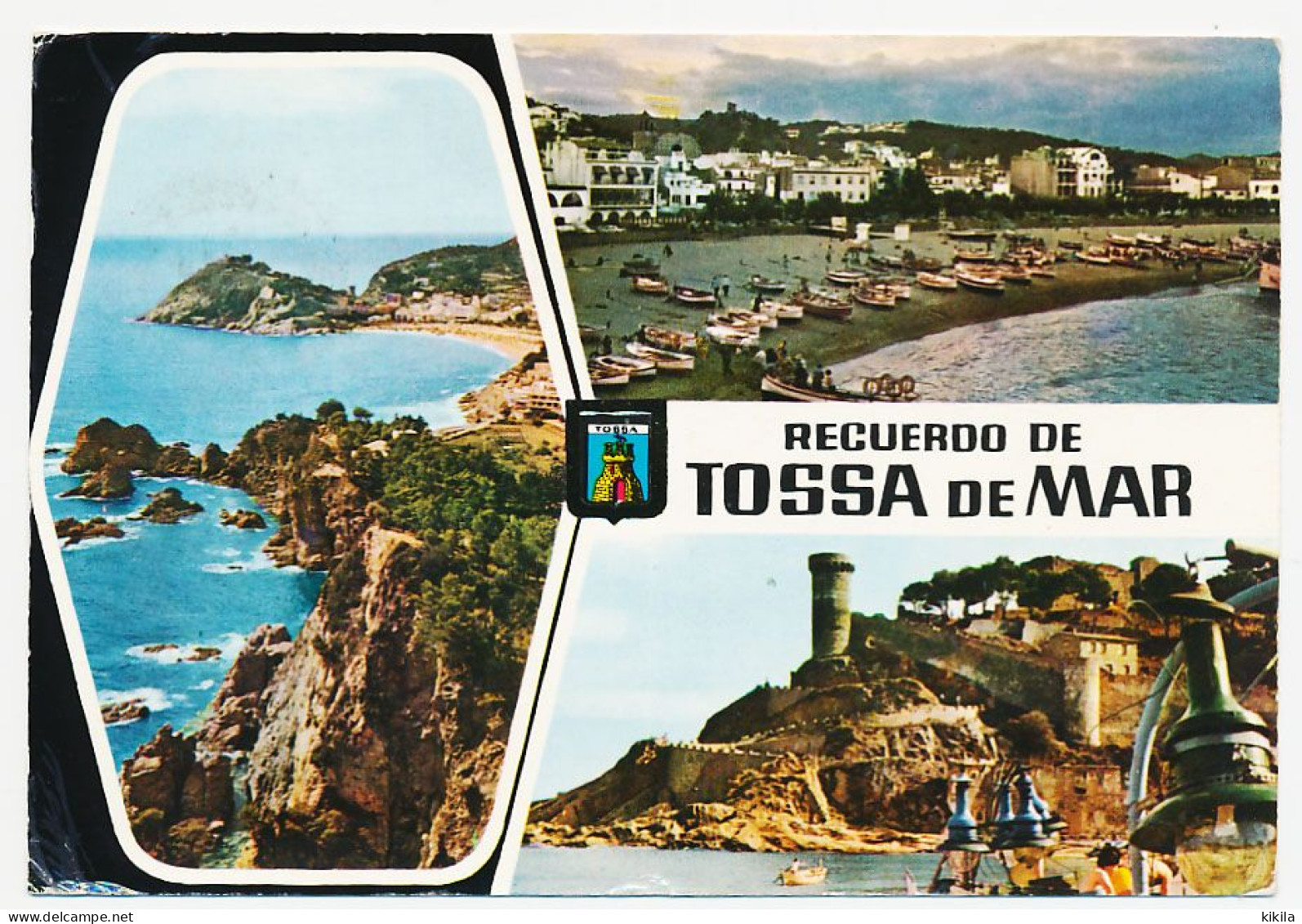 CPSM / CPM 10.5 X 15 Espagne (221) TOSSA DE MAR (Costa Brava)  Plage  Port  Tour Muraille Fortification - Gerona