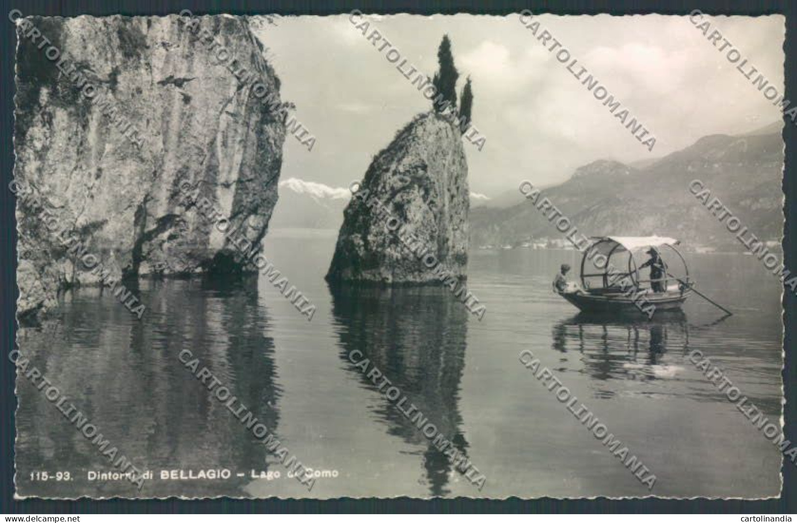 Como Bellagio Barca Foto Cartolina LQ1917 - Como