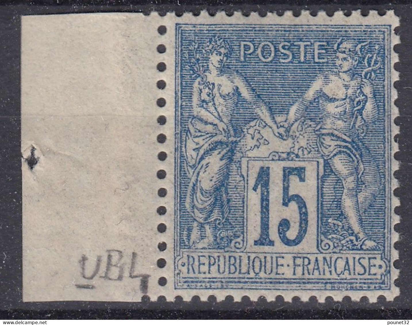 TIMBRE FRANCE SAGE N° 90 BDF NEUF ** GOMME SANS CHARNIERE - COTE 90 € - 1876-1898 Sage (Type II)